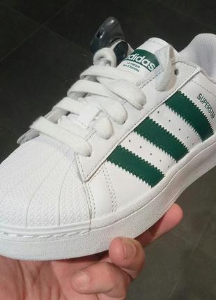 Оригинальные кожаные кроссовки adidas superstar xlg j