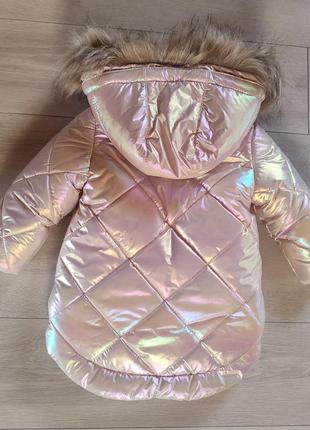 Зимова курточка для дівчинки 98-122 зріст, зимова рожева курточка , зимова куртка для дівч...