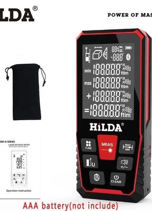Рулетка 100 м, лазерний дальномір з кутоміром hilda cj368