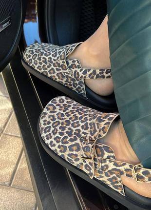 Женские замшевые клоги сабо шоколадного цвета тапочки шоколад коричневые