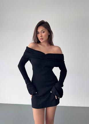 Нежное ангоровое платье с открытыми плечами нежное ангоровое платье с якритыми плечами