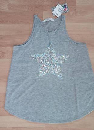 Майка звезда h&m 12&14 пайетки