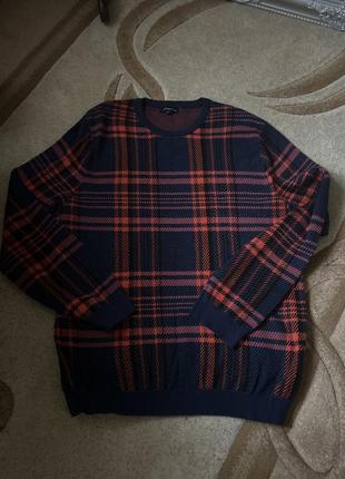 Котоновый свитер большой размер