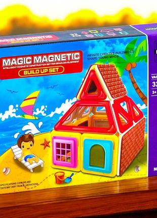 Конструктор магнітний magic magnetic будиночок 32 деталі