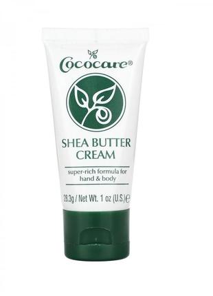 Крем для рук і тіла з олією ши cococare shea butter cream 28.3г