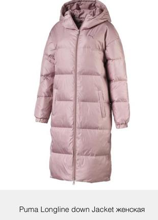 Длинный женский пуховик puma