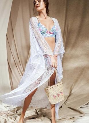 Голубая пляжная накидка