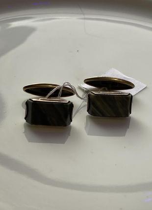 Запонки мужские серебро 875