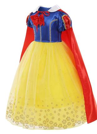 Карнавальный костюм "принцессы disney" платье белоснежки для девочки 5-7 лет2 фото