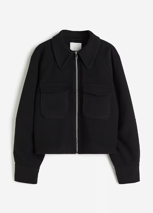 H&m фирменный теплый пиджак куртка женский жакет на молнии
