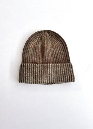 Шапка коричневая винтажная с эффектом состарения