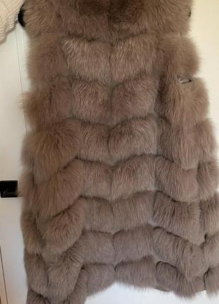 Жилетка безрукавка из натурального меха пищалка шуба