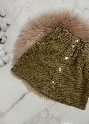 Стильная вельветовая юбка zara, горчичная юбка, юбка