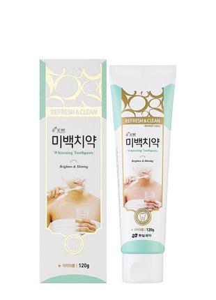Зубна паста hanil refresh & clean dental clean whitening toothpaste відбілююча 120 г