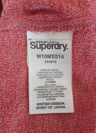 Шикарная футболка красного цвета с ярким силиконовым принтом superdry made in turkey9 фото