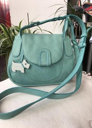 Сумка кожаная radley - бирюзовая кросс-боди