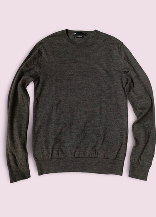Свитер мужской we john lewis x uniqlo merino wool/из шерсти мерино/мериноса/мерино/шерстяной/брендовый/хаки/
