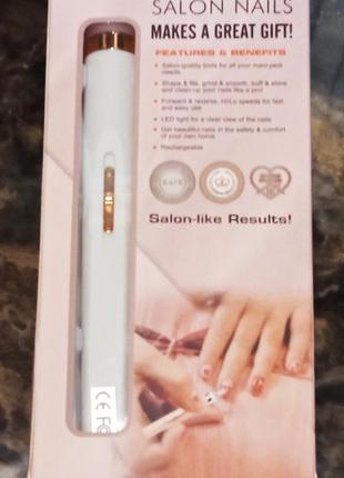 Фрезер для манікюру/педикюру пилка для нігтів бездротова usb зарядка