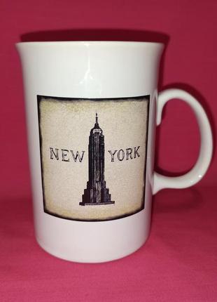 Чашка кружка итальянская с изображением new york нью йорк небоскреб