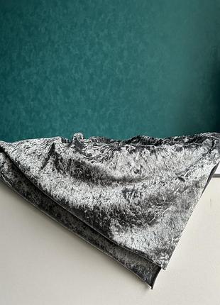 Відріз тканини сірий оксамит