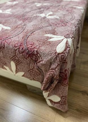 Покривало хмаринка двоспальне бордові квіти.ms+