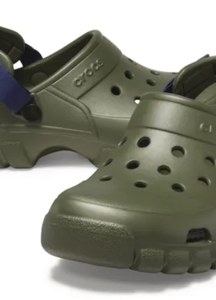 Crocs крокс сабо шлепки offroad sport clog army green navy 202651-3c7