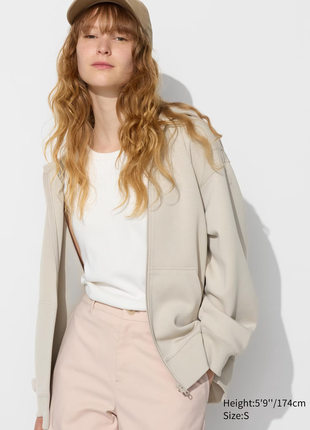 Куртка с капюшоном dry оверсайз uniqlo худи толстовка