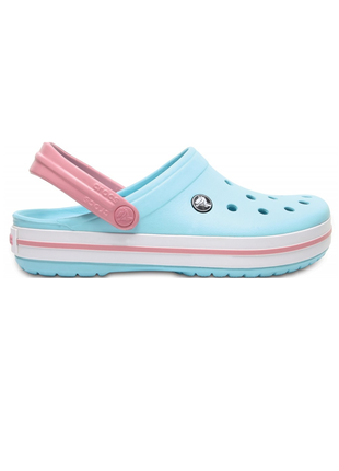 Женские кроксы crocband ice / blue white