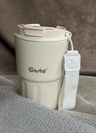 Термокружка gusto бангладеш123 перерыв на кофе 350 мл белая