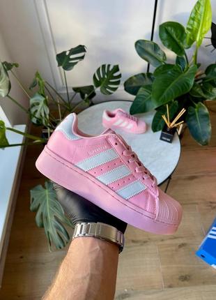 Женские кроссовки на платформе Адидас суперстар adidas superstar xlg pink, кроссовки женские адидас