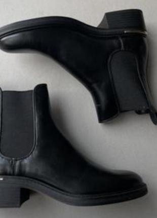 Ботинки ботинки челси zara кожа