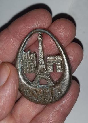 Paris france большой брелок кулон подвес винтаж