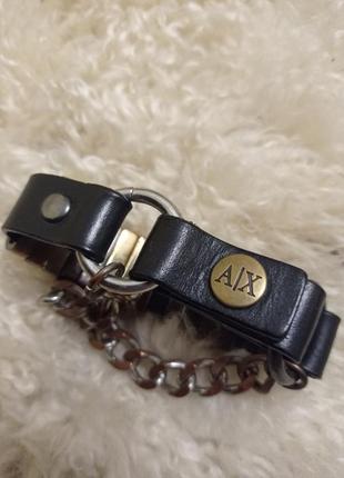 Фірменний шкіряний браслет a/x armani exchange