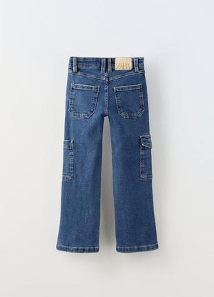 Джинси карго для дівчинки zara 9 років 134 см2 фото
