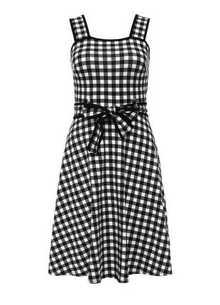 Платье трикотажное, хлопковое "dorothy perkins" в чёрно-белую клетку, uk16/eur44.
