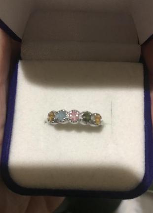Каблочка с 5мя турмалинами