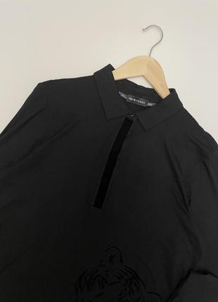 Поло с длинным рукавом женское с рисунком бархатного тигра per te by krizia, размер 42 (l-xl)3 фото