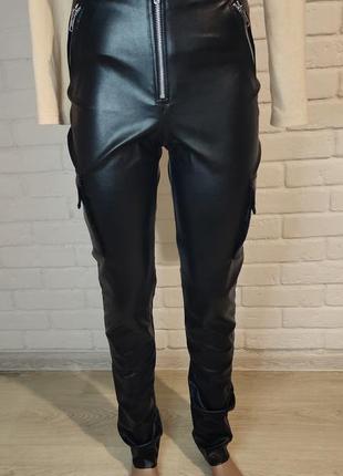 Штани карго з екошкіри, asos, s.
