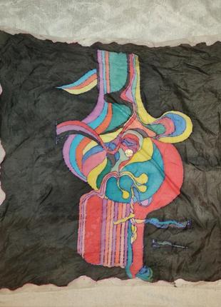 Батик, картина на натуральном шёлке, ручная работа.