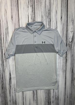 Футболка поло серая under armour размер м