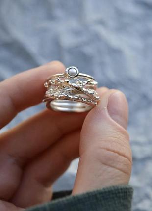 Необычайно красивая кольца с жемчужинами украинского бренда accents jewelry