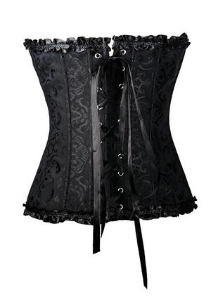 Тренд розкішний корсет на шнурівці готичний чорний корсаж топ готика еротичний сексуальний