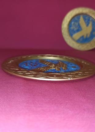 Винтажная декоративная тарелка суздаль с жар птицей