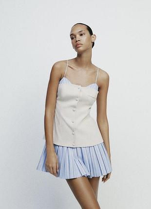 Коротка сукня з контрастним попліном