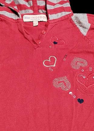 Красное с капюшоном платьице 92-98р 5719 2