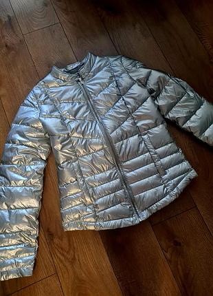 Куртка cropp серого металлического цвета,новая