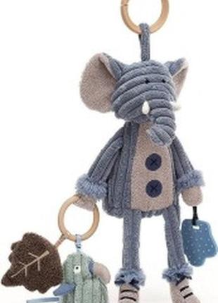 Детская игрушка подвеска jellycat - активный слоник корди рой