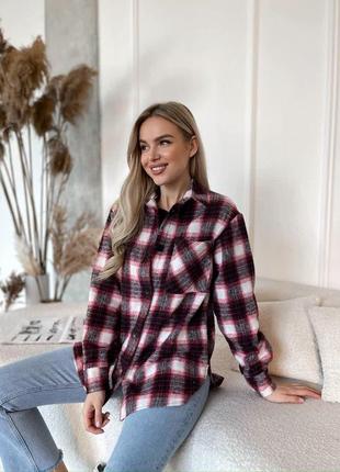 Байковая рубашка в клетку