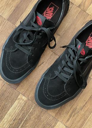 Черные замшевые кеды vans оригинал