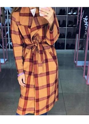 Новое пальто тренч в клетку